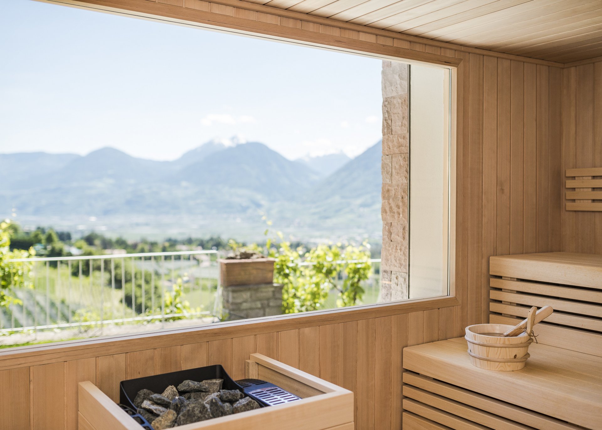 The saunas at the Boutique Hotel Eschenlohe