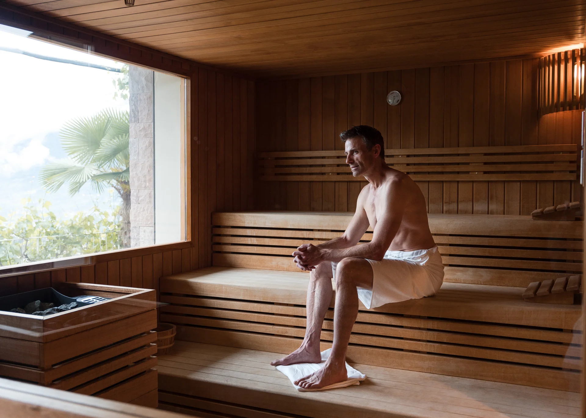 The saunas at the Boutique Hotel Eschenlohe